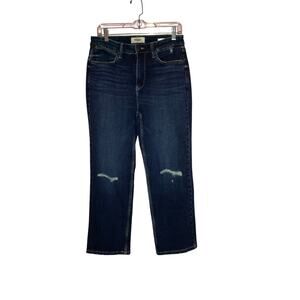 💥Wrangler High Rise Distressed Straight Crop Jeans Size 8